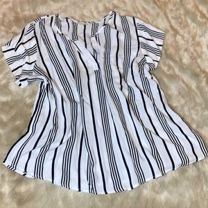 Mercer & Madison 2x stripped blouse